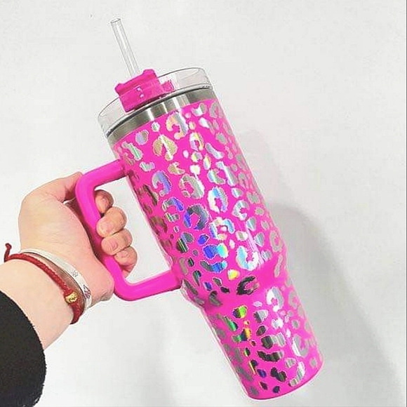 40oz Tumbler Leopard Print - Picture 6 of 6
